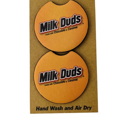 Car Coasters Milk Duds Chocolate Caramel Candy Snack Junk Food Set of 2 Neoprene - Picture 8 of 9